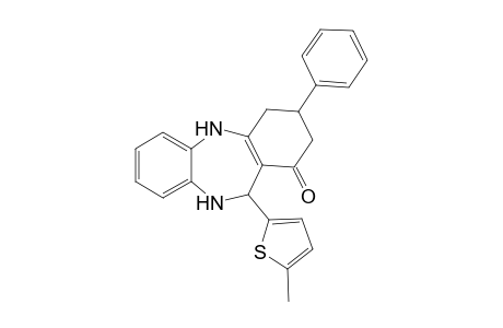 6-(5-Methyl-2-thienyl)-9-phenyl-5,6,8,9,10,11-hexahydrobenzo[b][1,4]benzodiazepin-7-one