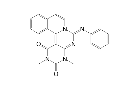 2,4-DIMETHYL-6-(PHENYLIMINO)-PYRIMIDO-[4',5':4,5]-PYRIMIDO-[6.1-A]-ISOQUINOLINE-1,3-(2-H,4-H)-DIONE