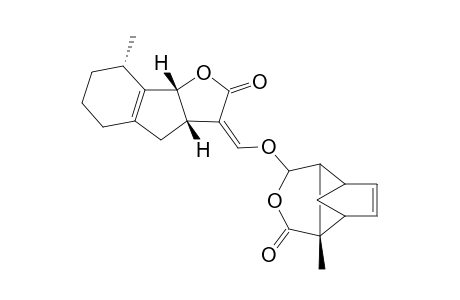 8(S)-Methyl-3-[[(6'(S)-methyl-5'-oxo-4'-oxatricyclo[5.2.1.0(2',6')]dec-8'-en-3'(R)-yl)oxy]methylene]-3,3a(S),4,5,6,7,8,8b(R)-octehydroindeno[1,2-b]furan-2-one