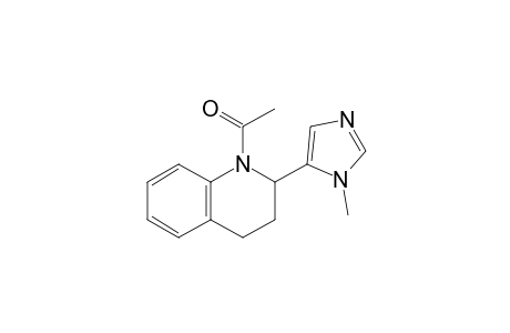 Quinoline, 1-acetyl-1,2,3,4-tetrahydro-2-(1-methyl-1H-imidazol-5-yl)-, (.+-.)-