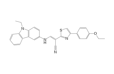 (2E)-2-[4-(4-ethoxyphenyl)-1,3-thiazol-2-yl]-3-[(9-ethyl-9H-carbazol-3-yl)amino]-2-propenenitrile