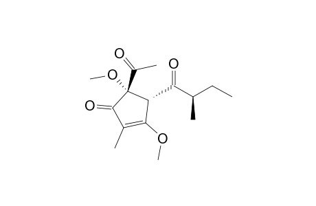 (5s*)-5-acetyl-3,5-dimethoxy-2-methyl-(4r*)-4-((2r*)-2-methylbutanoyl)-2-cyclopenten-1-one