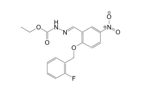 ethyl (2E)-2-{2-[(2-fluorobenzyl)oxy]-5-nitrobenzylidene}hydrazinecarboxylate
