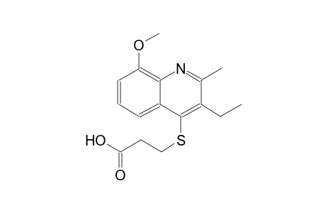 propanoic acid, 3-[(3-ethyl-8-methoxy-2-methyl-4-quinolinyl)thio]-