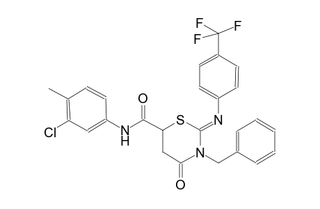 (2Z)-3-benzyl-N-(3-chloro-4-methylphenyl)-4-oxo-2-{[4-(trifluoromethyl)phenyl]imino}tetrahydro-2H-1,3-thiazine-6-carboxamide