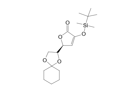 (S,R)-(-)-3-tert-Butyldimethylsilyloxy-5-O-cyclohexylidenedioxyethyl-2(5H)-furanone