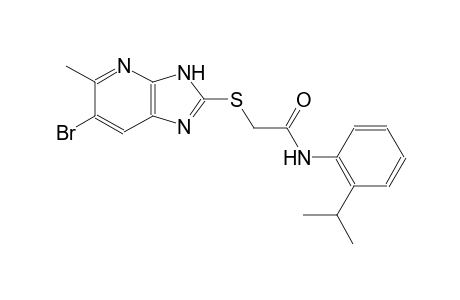2-[(6-bromo-5-methyl-3H-imidazo[4,5-b]pyridin-2-yl)sulfanyl]-N-(2-isopropylphenyl)acetamide