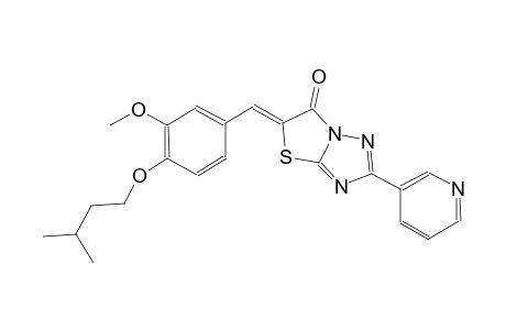 thiazolo[3,2-b][1,2,4]triazol-6(5H)-one, 5-[[3-methoxy-4-(3-methylbutoxy)phenyl]methylene]-2-(3-pyridinyl)-, (5Z)-