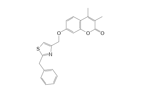 2H-1-Benzopyran-2-one, 3,4-dimethyl-7-[[2-(phenylmethyl)-4-thiazolyl]methoxy]-