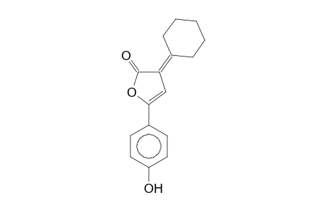 2H-Furan-2-one, 3-cyclohexylidene-5-(4-hydroxyphenyl)-