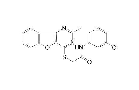 N-(3-chlorophenyl)-2-[(2-methyl[1]benzofuro[3,2-d]pyrimidin-4-yl)sulfanyl]acetamide