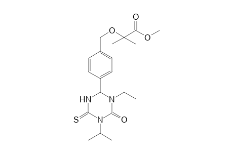 2-(1-Isopropyl-3-ethyl-2-oxo-4-thioxo-5,6-dihydro-1H,3H-1,3,5-triazinebenzyloxy)-2,2-dimethylacetic acid methyl ester