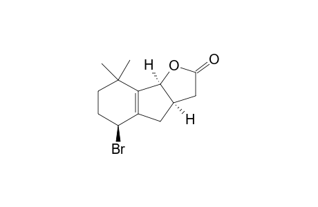 (+-)-5-t-Bromo-8,8-dimethyl-(3aR,8bc)-3,3a,4,5,6,7,8,8b-octahydro-indeno[1,2-b]furan-2-one