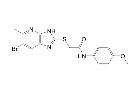 2-[(6-bromo-5-methyl-3H-imidazo[4,5-b]pyridin-2-yl)sulfanyl]-N-(4-methoxyphenyl)acetamide