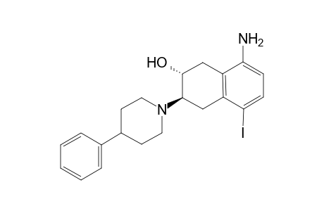 (+-)-trans-2-Hydroxy-8-amino-5-iodo-3-(4-phenylpiperidino)tetralin [(+-)-8-amino-5-iodobenzovesamicol]