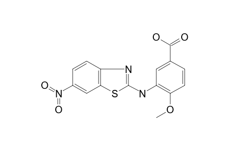 4-methoxy-3-[(6-nitro-1,3-benzothiazol-2-yl)amino]benzoic acid