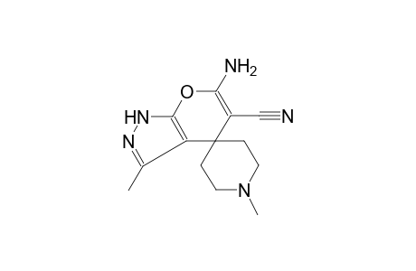 6-amino-1',3-dimethylspiro[2H-pyrano[6,5-c]pyrazole-4,4'-piperidine]-5-carbonitrile 6-amino-1',3-dimethyl-spiro[2H-pyrano[6,5-c]pyrazole-4,4'-piperidine]-5-carbonitrile 6-amino-1',3-dimethyl-5-spiro[2H-pyrano[6,5-c]pyrazole-4,4'-piperidine]carbonitrile