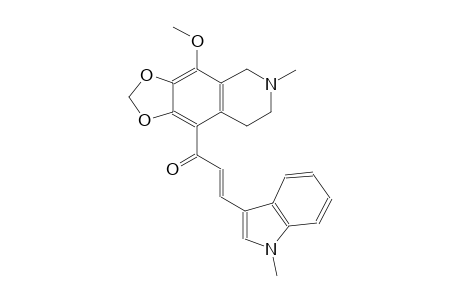 (2E)-1-(4-methoxy-6-methyl-5,6,7,8-tetrahydro[1,3]dioxolo[4,5-g]isoquinolin-9-yl)-3-(1-methyl-1H-indol-3-yl)-2-propen-1-one
