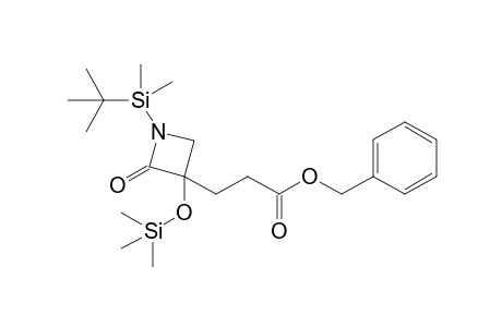 (phenylmethyl) 3-[1-[tert-butyl(dimethyl)silyl]-2-oxidanylidene-3-trimethylsilyloxy-azetidin-3-yl]propanoate