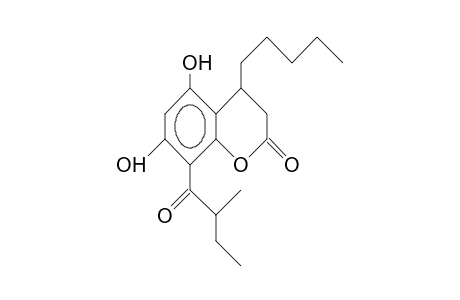 8-(2-Methylbuteryl)-5,7-dihydroxy-4-N-pentyl-3,4-dihydro-coumarin