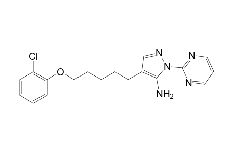 1H-Pyrazol-5-amine, 4-[5-(2-chlorophenoxy)pentyl]-1-(2-pyrimidinyl)-