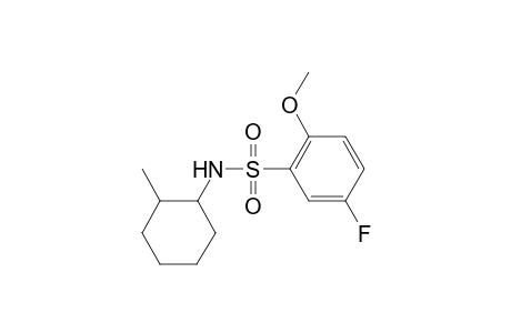 Benzenesulfonamide, 5-fluoro-2-methoxy-N-(2-methylcyclohexyl)-