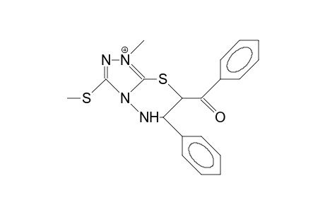 cis-7-Benzoyl-6,7-dihydro-1-methyl-3-methylthio-6-phenyl-5H-1,2,4-triazolo(3,4-B)(1,3,4)thiadiazinium cation