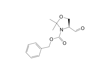 (phenylmethyl) 4-methanoyl-2,2-dimethyl-1,3-oxazolidine-3-carboxylate