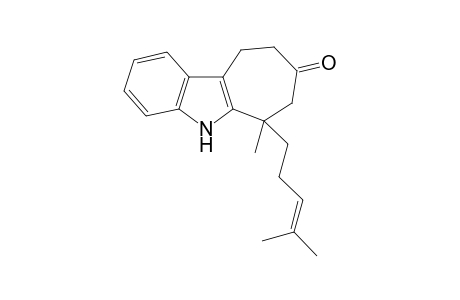 6-Methyl-6-(4-methylpent-3-en-1-yl)-6,7,9,10-tetrahydrocyclohepta[b]indol-8(5H)-on