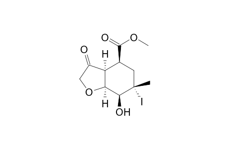 (3aS,4S,6S,7S,7aS)-7-Hydroxy-6-iodo-6-methyl-3-oxo-octahydro-benzofuran-4-carboxylic acid methyl ester