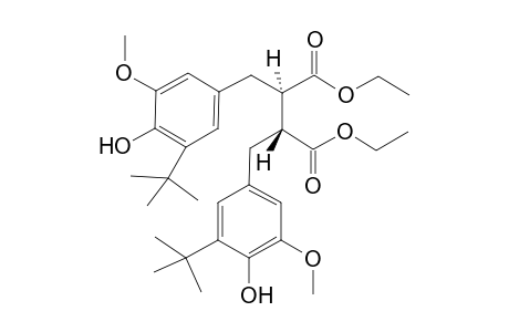 (2R,3R)-1,4-bis[3'-(t-butyl)-4'-hydroxy-5'-methoxyphenyl]-butane-2,3-dicarboxylic acid diethyl ester
