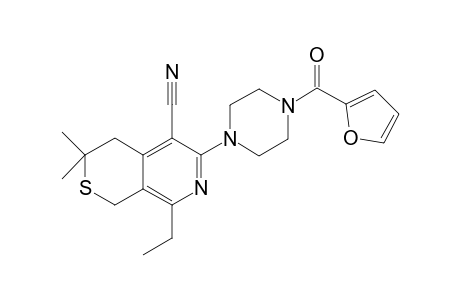 8-Ethyl-6-[4-(2-furoyl)piperazino]-3,3-dimethyl-1,4-dihydrothiopyrano[3,4-c]pyridine-5-carbonitrile