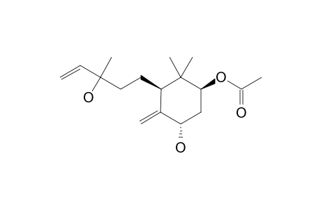 3-(3-HYDROXY-3-METHYLPENT-4-ENYL)-5-HYDROXY-2,2-DIMETHYL-4-METHYLENE-CYClOHEXYL-ACETATE