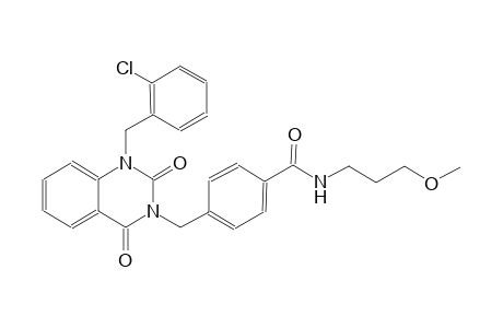 4-[(1-(2-chlorobenzyl)-2,4-dioxo-1,4-dihydro-3(2H)-quinazolinyl)methyl]-N-(3-methoxypropyl)benzamide