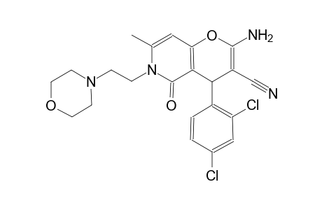 2-amino-4-(2,4-dichlorophenyl)-7-methyl-6-[2-(4-morpholinyl)ethyl]-5-oxo-5,6-dihydro-4H-pyrano[3,2-c]pyridine-3-carbonitrile