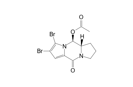 Acetic acid (5S,5aS)-2,3-bromo-10-oxo-5a,6,7,8-tetrahydro-5H,10H-dipyrrolo[1,2-a;1',2'-d]pyrazin-5-yl ester
