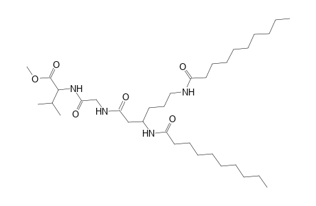 L-Valine, N-[N-[1-oxo-3,6-bis[(1-oxodecyl)amino]hexyl]glycyl]-, methyl ester