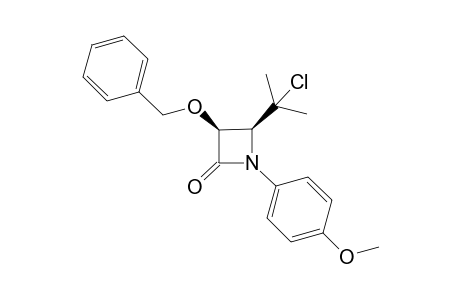 (3S,4S)-3-benzoxy-4-(1-chloro-1-methyl-ethyl)-1-(4-methoxyphenyl)azetidin-2-one