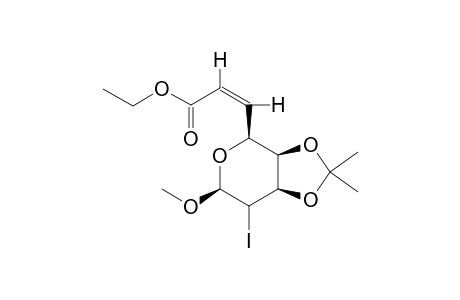 (Z)-ETHYL-(METHYL-2,6,7-TRIDEOXY-2-IODO-3,4-ISOPROPYLIDENE-BETA-D-GALACTO-OCT-6-ENO-1,5-PYRANOSID)-URONATE