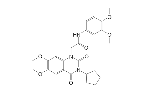 2-(3-cyclopentyl-6,7-dimethoxy-2,4-dioxo-3,4-dihydro-1(2H)-quinazolinyl)-N-(3,4-dimethoxyphenyl)acetamide
