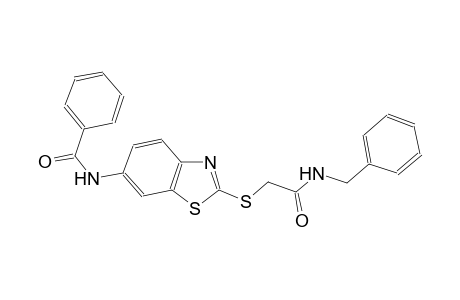 N-(2-{[2-(benzylamino)-2-oxoethyl]sulfanyl}-1,3-benzothiazol-6-yl)benzamide