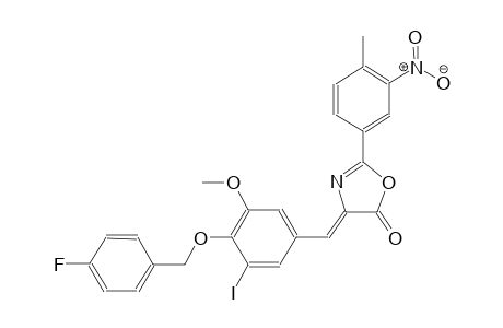 (4Z)-4-{4-[(4-fluorobenzyl)oxy]-3-iodo-5-methoxybenzylidene}-2-(4-methyl-3-nitrophenyl)-1,3-oxazol-5(4H)-one