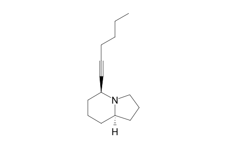 (5R*,8aS*)-5-(1-Hexynyl)indolizidine