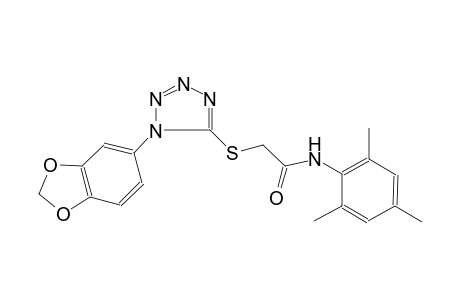 2-{[1-(1,3-benzodioxol-5-yl)-1H-tetraazol-5-yl]sulfanyl}-N-mesitylacetamide
