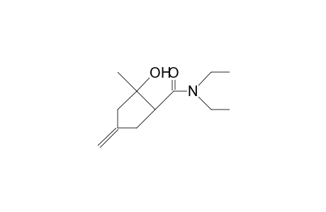 1-Hydroxy-1-methyl-4-methylidene-(N,N-diethyl-carboxamido)-cyclopentane