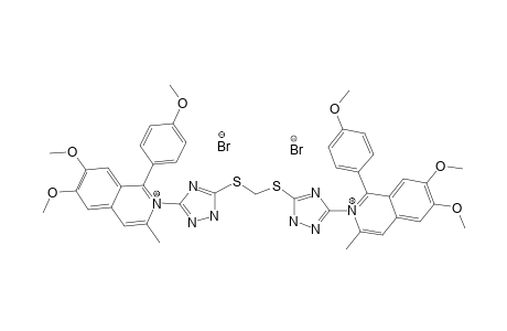 BIS-[3-[6,7-DIMETHOXY-3-METHYL-1-(4-METHOXYPHENYL)-ISOQUINOLINIUM-2-YL]-1,2,4-TRIAZOLE-5-YLTHIO]-METHANE-DIBROMIDE