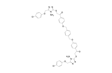 2-({4-amino-5-[(4-chlorophenoxy)methyl]-4H-1,2,4-triazol-3-yl}sulfanyl)-1-(4-{[4-({4-[2-({4-amino-5-[(4-chlorophenoxy)methyl]-4H-1,2,4-triazol-3-yl}sulfanyl)acetyl]phenoxy}methyl)phenyl]methoxy}phenyl)ethan-1-one