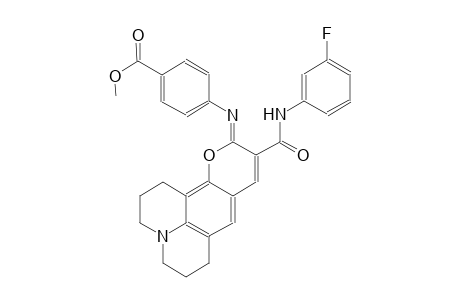 benzoic acid, 4-[[(11Z)-10-[[(3-fluorophenyl)amino]carbonyl]-2,3,6,7-tetrahydro-1H,5H,11H-[1]benzopyrano[6,7,8-ij]quinolizin-11-ylidene]amino]-,