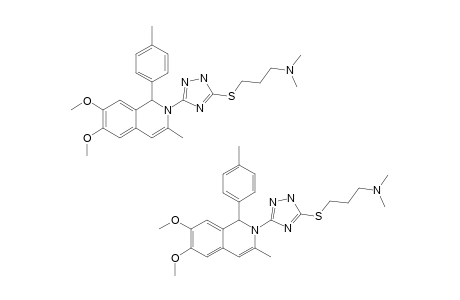 6,7-DIMETHOXY-3-METHYL-1-(4-METHYLPHENYL)-2-[5-[3-(N,N-DIMETHILAMINO)-PROPYLTHIO]-1,2,4-TRIAZOL-3-YL]-1,2-DIHYDROISOQUINOLINE