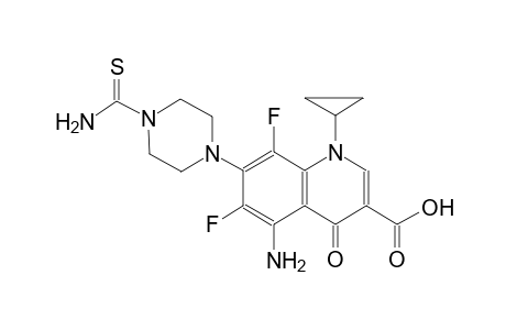 3-quinolinecarboxylic acid, 5-amino-7-[4-(aminocarbonothioyl)-1-piperazinyl]-1-cyclopropyl-6,8-difluoro-1,4-dihydro-4-oxo-